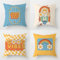 Kissenbezug 40x40cm Boho Dekokissen Cartoon-Smiley-Gesicht Kissenhülle beidseitig Leinen Quadratischer Draußen Kissenbezüge für Sofa Schlafzimmer Wohnzimmer Auto Zuhause deko kissen 4er Set KN-166
