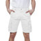 RE&X Jeans Pantaloni Corti Uomo Cargo Slim Fit Casual Denim (White, 44 Corto)