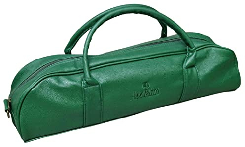Acclaim Pontypool Rounded Style Mini Four Bowls Synthetic Grain Leather Look Lawn Green Bowling Bag with Dividers and Shoulder Strap (Green)