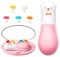 Baby Nail Trimmer Electric,Baby Nail Clippers, 6 in 1 Baby Nail File,Nail File Baby Grooming Kit Manicure Set for Toddler or Adults (Pink-New)