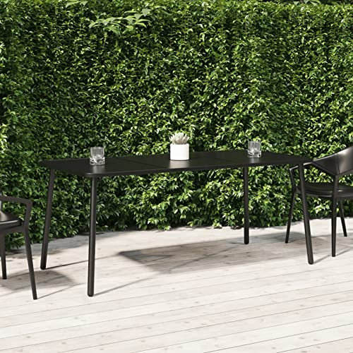 Gartentisch anthrazit 165x80x71cm Stahl