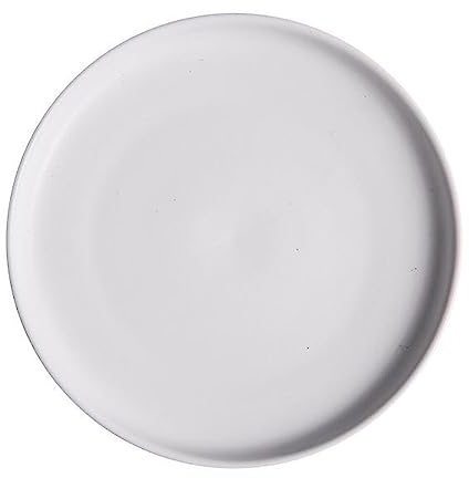 Hanghaijia Ceramica Opaca Personalizzata Hotel Ristorante Barbecue Colazione Bistecca Pizza Piatto 10in/26cm Piatti Stoviglie (Color : White)