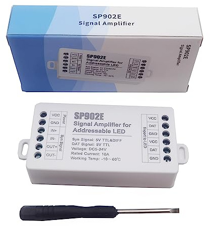 SP902E SPI Signal Verstärker Repeater für WS2812 WS2811 WS2813 RGB adressierbare IC LED Pixel Streifen programmierbare Matrix Panel Licht