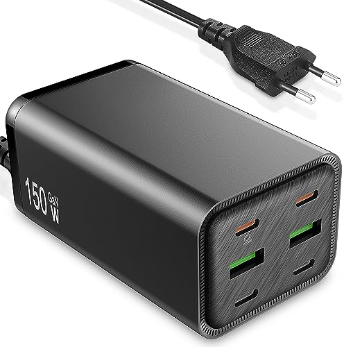 USB C Charger,150W Multi USB, Type C,6-Port GaN Charger USB C Fast Charger,Portable USB Charging Station Travel Charger Compatible with MacBook Pro/Air,Laptop,iPad,iPhone 14/13,Galaxy
