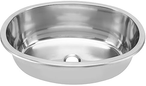 Weikeya Lavandino Marino, 393x273mm Lavabo di Forma Ovale con Foro di Scarico da 40 mm per Camper Yacht Barca Caravan