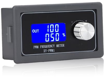 WOOXGEHM Generatore di Frequenza, Generatore di Impulsi di Segnale PWM a Onda Quadra Regolabile, Display LCD, Salvataggio Automatico di Tutti I Dati, per Azionamenti a Motore