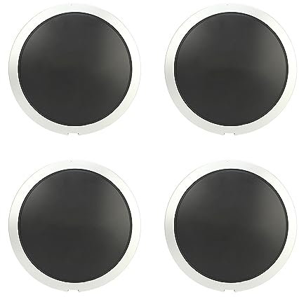 Coprimozzo Ruota, 68078419AC per FIAT 500 Dal 2007 Al 2019 Coprimozzo Centrale Ad Alta Durezza con Finiture Cromate (Lettera bianca del cerchio bianco)