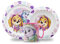 Sorrisini Ensemble de vaisselle pour enfant, Vaisselle réutilisable pour enfants, Services pour Enfant et adapté au micro-ondes, Set de table pour enfant, assiette et bol, tasse 350ml, Paw Patrol Skye