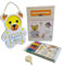 Livuna Kids DIY Craft Kits - Design Your Own Custom Bear Plaque with Wood Canvas & Paint Pens - Arts & Crafts Activity Gift for Girls Boys Kids Age 3 to 13+ Fun Indoor Toy for Birthdays & Holidays UK