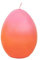 Ombré-Kerze in Eiform, rosa und orange, ideales Geburtstags- oder Muttertagsgeschenk oder für Oster-Frühlingsdekorationen, geruchlos, 10 Stunden Brenndauer, umweltfreundliche Verpackung, hergestellt