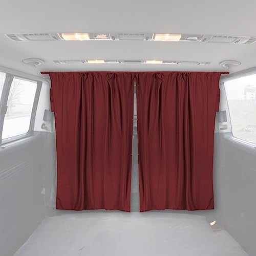 OMAC Fahrerhaus Führerhaus Gardinen Sonnenschutz kompatibel mit FIAT Ducato H3 Rot 2tlg