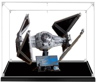 TRUSTFAR Acryl-Vitrine für Lego 75382 St/AR-Wa/rs TIE Interceptor Flugzeug, staubdichte, transparente Schutzhülle, kompatibel mit Lego 75382 (Modell Nicht im Lieferumfang enthalten) (2 mm)