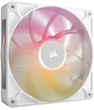 CORSAIR iCUE LINK RX140 MAX RGB 140mm PWM Thick Fan – High-Static Pressure – Magnetic Dome Bearing – Single Fan – White