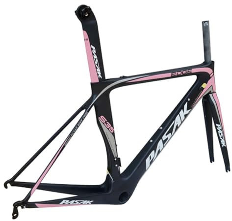 UIOPPOI Carbon-Rennrad-Rahmen-Set, 700 C, 54 cm, C-Bremse, Rennrahmen, QR, leichter Breaking Windrahmen, interne Routing