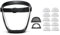 Dropfree Masque de Protection de Travail Masque de Protection Intégral Transparent Protecteur Anti-Poussière avec 10 Filtres Noir