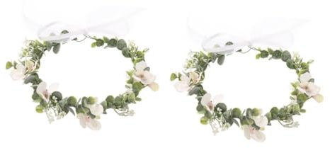 Mikinona 2stücke Blumenkranz Für Braut Zarter Und Dekorativer Haarschmuck Mit Kunstvollen Blüten Für Hochzeiten Festlichkeiten Und Besondere Anlässe Handgefertigte Kopfbedeckung