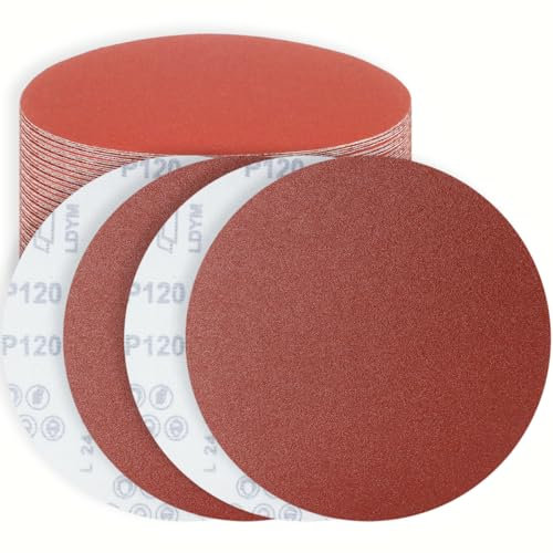 FEIHU 30 Stück Schleifscheiben klett 200 mm Körnung P120,Schleifpapier 200mm.Schleifscheib 200 mm für tellerschleifer,schleifen/polieren