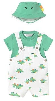 Mayoral Completo estivo neonato 18 mesi 86 cm con salopette - color verde