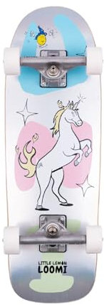 Little Lemon Loomi Kinderskateboard Cruiser 24.75 (Unicorn Deluxe)