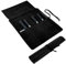 Genuine Leather Knife Roll Bag, Knife Bags for Chefs Professional, Small Chef's Knife Case Holder, Knives Holders Protectors, Portable Chef Knife Bag Leather Kitchen Knife Roll Chef Gifts, Black