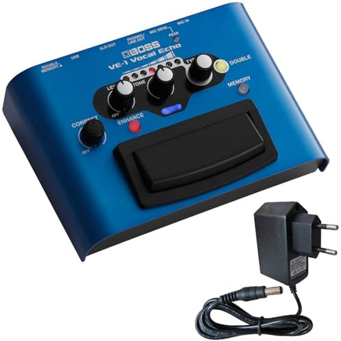 Boss VE-1 Vocal-Echo Effektgerät für Gesang mit keepdrum Netzteil