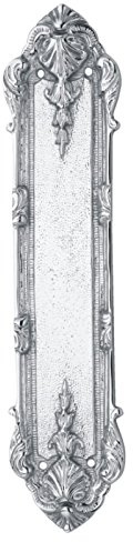 Kooples Hardware Exclusive Finger Plate for Door Rectangular Shaped Finger Push Plate 370mm x 64mm for Doors in Antique Finish (Polished Chrome)