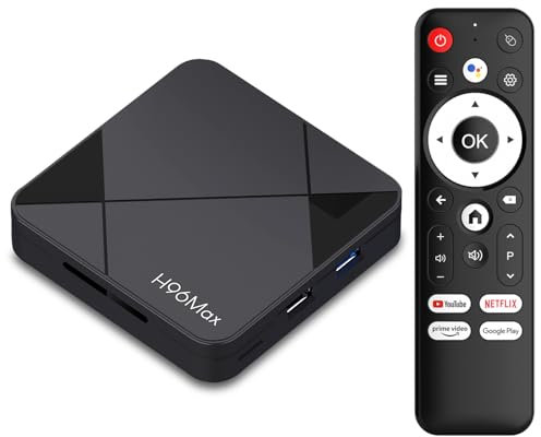 LEFFOT Android TV Box 2025, 4K Ultra HD Streaming Device for TV, 2GB RAM +8GB ROM, Android 14 Box with Voice Remote, HDR10, 2.4G & 5G WiFi 6, BT 5.4, USB 3.0, 100M Ethernet, RK3518 Quad Core A53