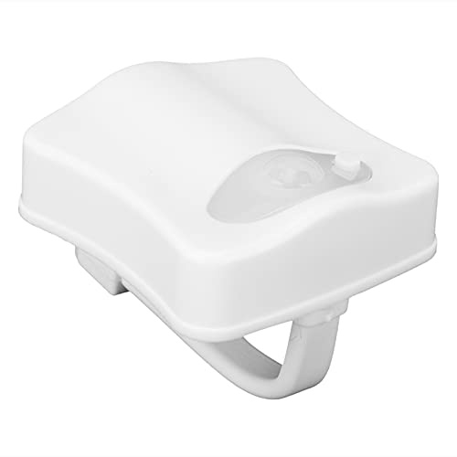 Keenso Luz LED con Sensor de Inodoro, Interruptor Automático de 8 Colores, Lámpara Colgante para Cubierta de Inodoro, Luz Nocturna para Baño, Suministros para el Hogar