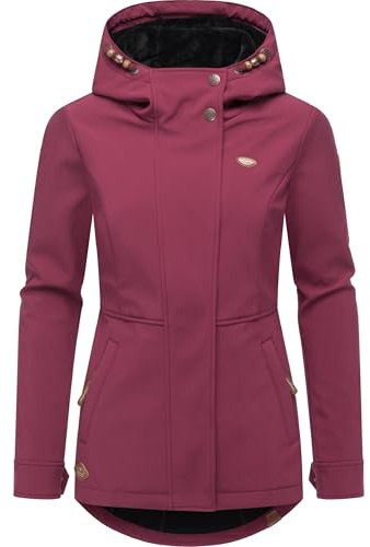 Ragwear Damen Sotfshelljacke Übergangsjacke mit Teddyfleece-Kapuze Yba Intl XS-6XL