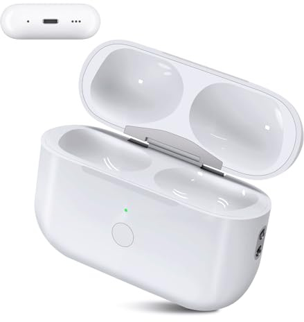 Wireless Charging Case Replacement for Air Pods Pro 1 and 2 Gen, USB-C Port Airpods Pro Case with Bluetooth Button for Pairing, 660 mAh Air-pod Pro 2 Case Replacement(Type-C)