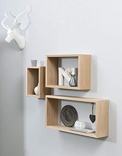 DURAline 3TC Dekoratives Wandregal, MDF, Sanoma Eiche, 60 x 15 x 30 cm