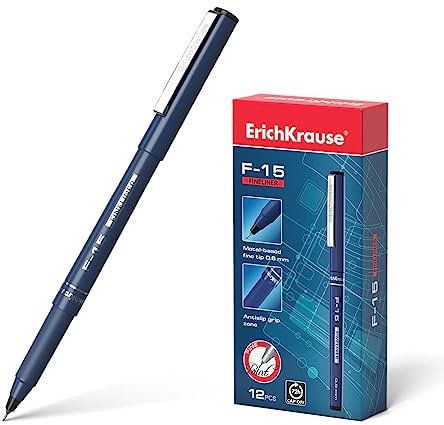 ErichKrause Fineliner « F-15 » 0,6 Stick, 12 Stück, schwarz