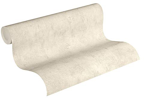 Livingwalls Vliestapete 10,05 m x 0,53 m in rustikaler Putzoptik - Creme - Motivtapete im Industrial Design Made in Germany - 230744