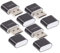 PEARL USB Stick: 4er Pack Mini-Cardreader für microSD(HC/XC)-Karten bis 128 GB & USB (Stick Mini, Micro SD, microSDHC Speicherkarten)
