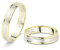 2 x 585er Gold Bicolor Trauringe Massiv inkl. Gravu Etui Paarpreis Eheringe