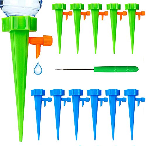 CENRONG Riego por Goteo Automático Kit,12 Pcs Sistema de riego automático por Goteo Ajustable Dispositivo de riego,para Jardín Bonsáis y Flores