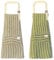 qipuneky 2er Set Küchenschürze Damen, Kochschürze mit Tasche, Schürze aus Baumwolle Leinen, zum Kochen, Backen, Malen, Hausarbeiten