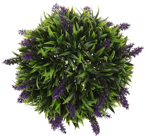 FOMIYES 30Cm Artificial Lavender Topiary Balls Hanging Plant Decorative Simulated Grass Ball for Home Garden Party Wedding Ornament