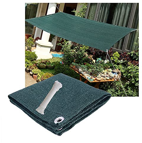 LIGUOYI Toile pour Pergola pour Ombrager Toile Tendue Carré Protection Contre Le Vent Restaurant Plein Air Pelouse Decking Pergola, Antis Rayons UV Perméable À L'air HDPE Vert Toile Ombrage