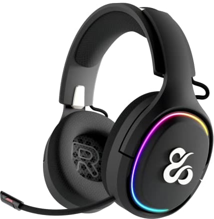 Newskill Aton Black Auriculares Gaming Inalámbricos RGB Bluetooth 5.0 Multiplataforma Negros
