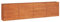 vidaXL Letto Rialzato da Giardino Ruggine 320x40x77 cm Acciaio Corten