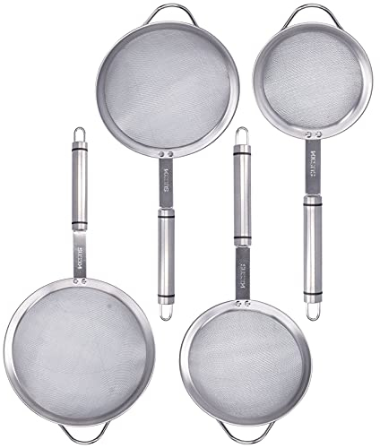 Colador de acero inoxidable 304 de 4 Uds., cuchara para espumadera, filtro de aceite, cuchara de rejilla para olla caliente, freír sopa
