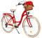 Balticuz OU Milord Komfort Fahrrad mit Weidenkorb, Hollandrad, Damenfahrrad, Citybike, Vintage, 28 Zoll, Rot, 7-Gang
