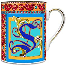 Baci Milano Mug porcellana - Ortigia (lettera S)