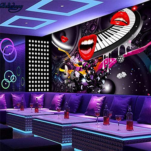 Tapete Fototapete Wandbild Heavy-Metal-Bar Ktv Selbstklebende, Entfernbare Peel & Stick-Wanddekoration, Heimwerker-Wandtattoo, Wandposter, Aufkleber Für Wohnzimmer, Büro 300 (Breite) x 210 (Höhe) cm