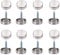 8 Pcs Mirror Screws, 30mm Brushed Stainless Steel Decorative Cap Metal Nail for Bath Plates Mirror Tables Wardrobes Furniture, Brushed Steel