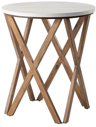 Couchtisch, Beistelltisch, Kaffeetisch, Nachttisch, Mit X-Förmiger Rahmen, Wabi-Sabi-Stil, Insel-Resort-Stil, Retro-Stil, Landhausstil, Used-Look, Geeignet Für Wohnung, Esszimmer Oder Wohnzim