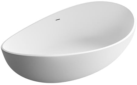 Bernstein Freistehende Badewanne WAVE Weiß matt 180 x 110 cm