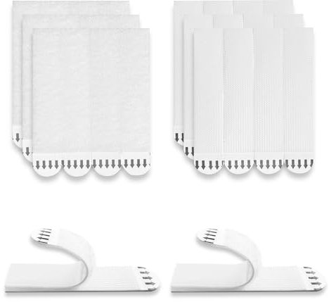 SHFYFHS 12 Paar(24 Streifen) Bilder Montage Strips, Selbstklebend Poster Strips, Powerstrips, Bilder Montagestreifen Klebeband, Montage-Streifen, Für Poster, Rahmen, Spiegel, 93x19mm (Weiß).