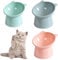 3Pcs Plastic Raised Cat Bowl Tilted 15 Degrees Elevated Cat Food and Water Bowls Set Anti Vomit Dog Kitten Food Dishes Pet Feeder for Cats and Small Dogs